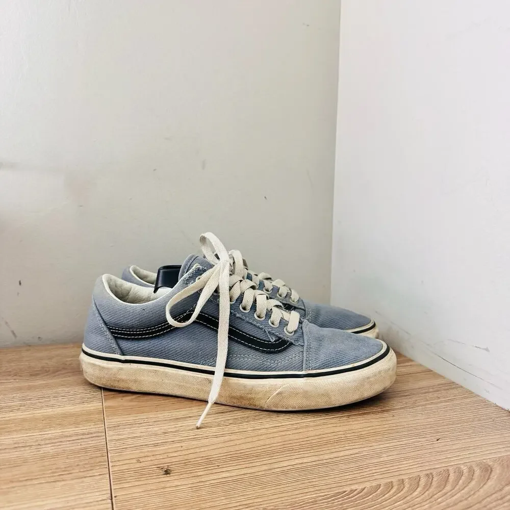 Vans Old Skool Blue And Black Sneakers Women’s Size 9.5